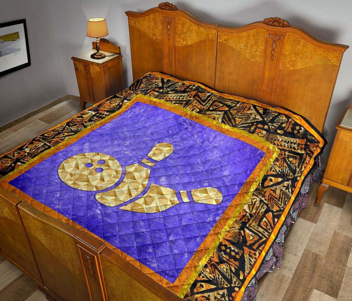 BOWLING MOTIFS PATTERN QUILT DHC281111306DD