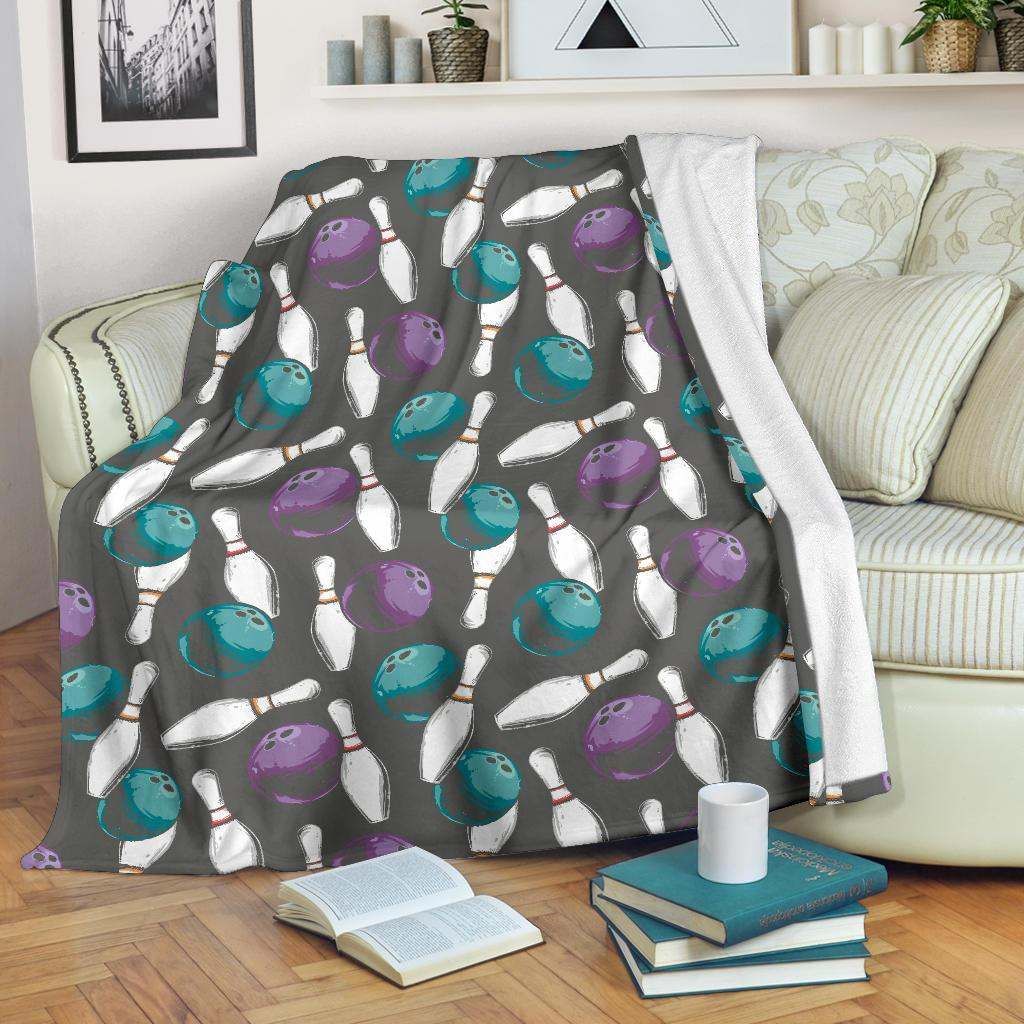 Bowling Pattern Sherpa Fleece Blanket