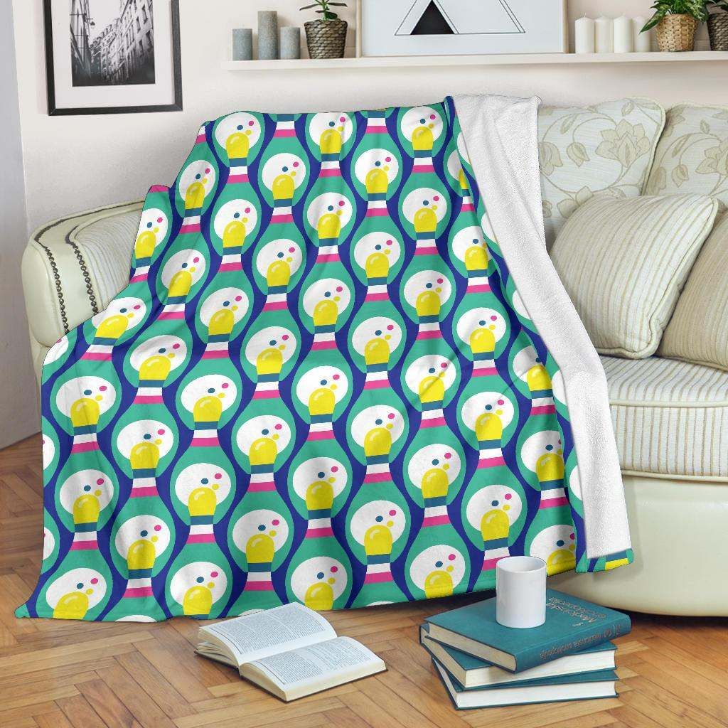 Bowling Pattern Sherpa Fleece Blanket