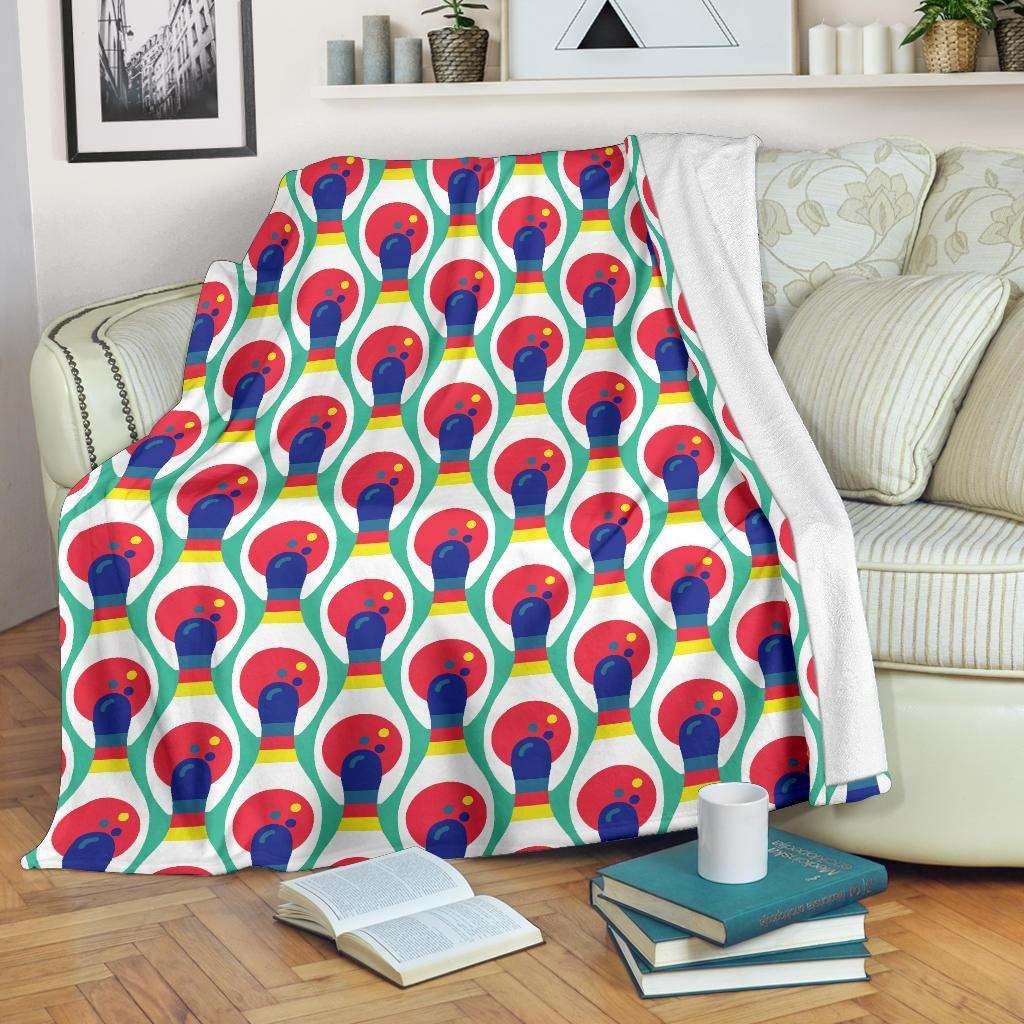 Bowling Pattern Sherpa Fleece Blanket