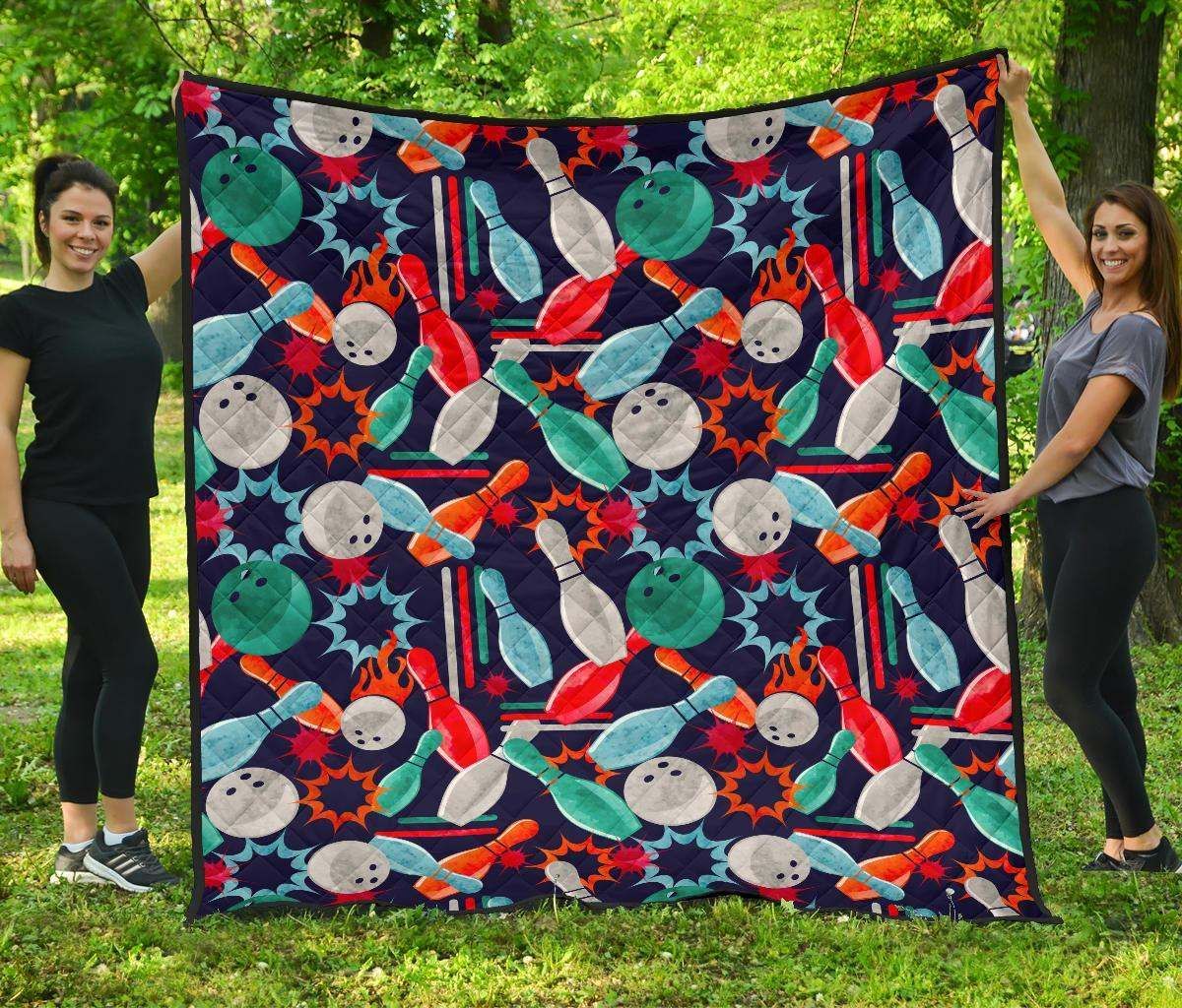 Bowling Stike CL12100095MDQ Quilt Blanket