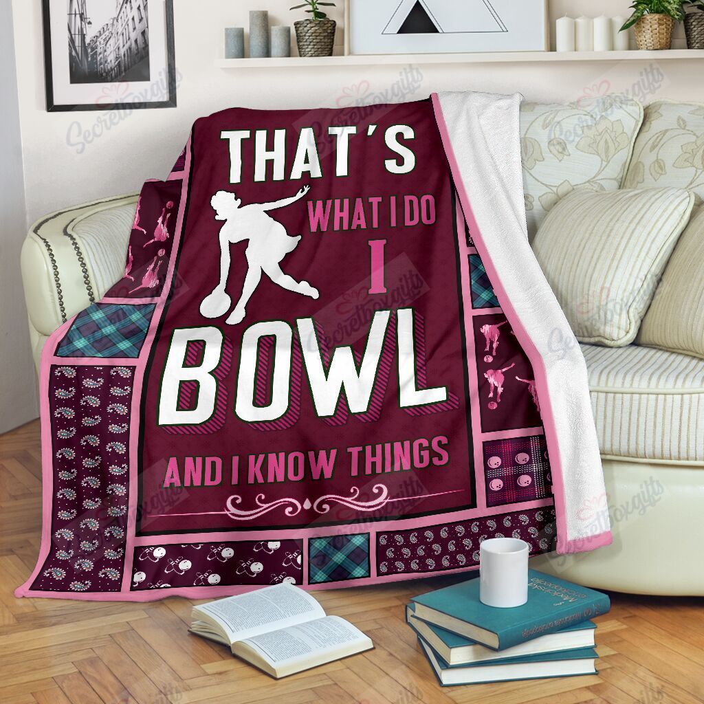 Bowling That Is What I Do Fleece Blanket