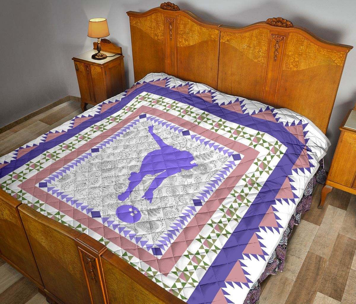 bowling- triangle purple quilt DHC281111312DD