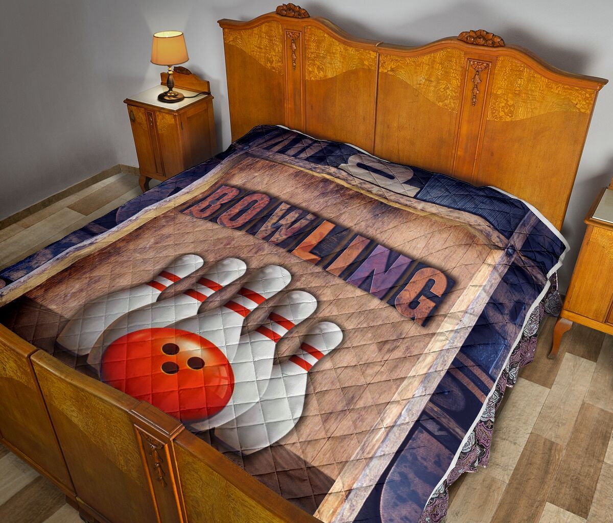 Bowling Wood Art Quilt Blanket DHC170120808TD