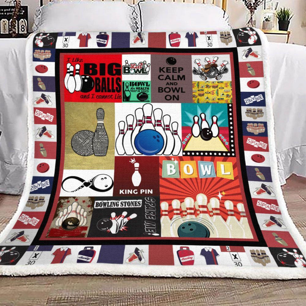 Bowling Sherpa Fleece Blanket
