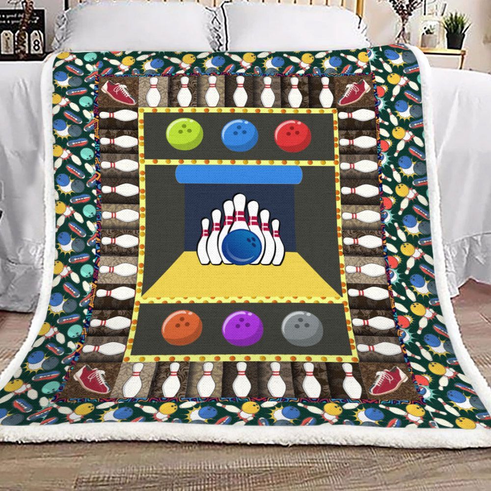 Bowling Sherpa Fleece Blanket
