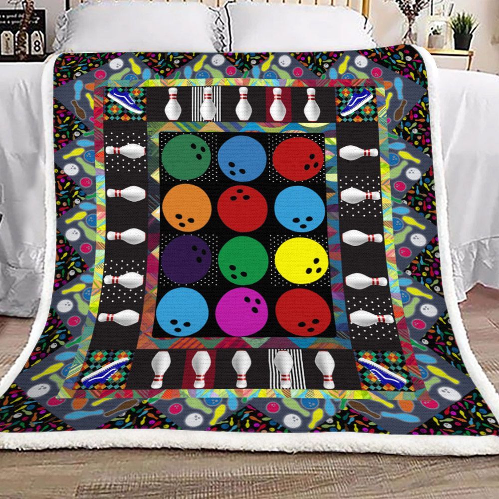 Bowling Sherpa Fleece Blanket