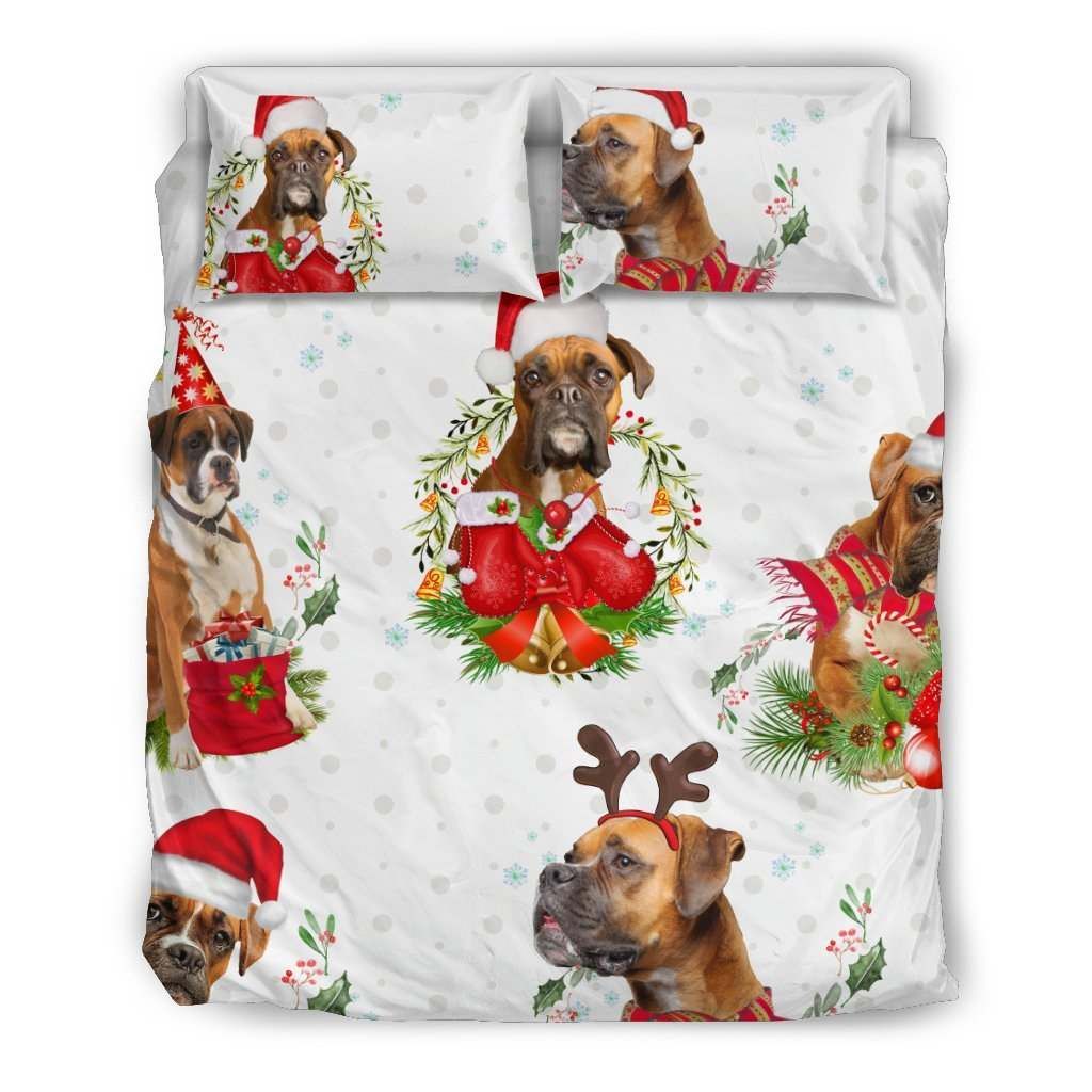 Boxer Christmas Bedding Set