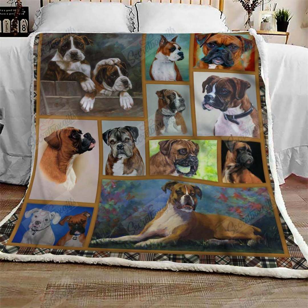 Boxer Cute Fleece Blanket
