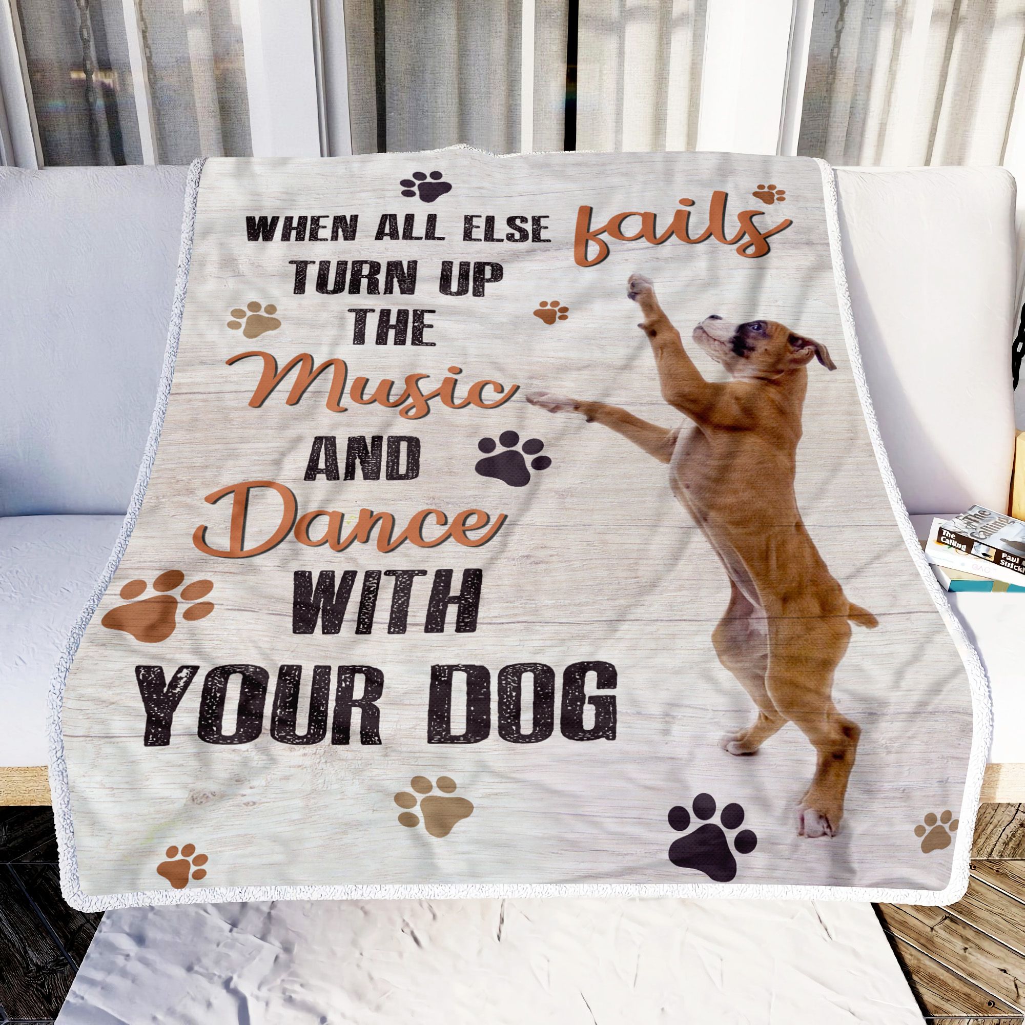 Boxer Dance With Your Dog Fleece Blanket