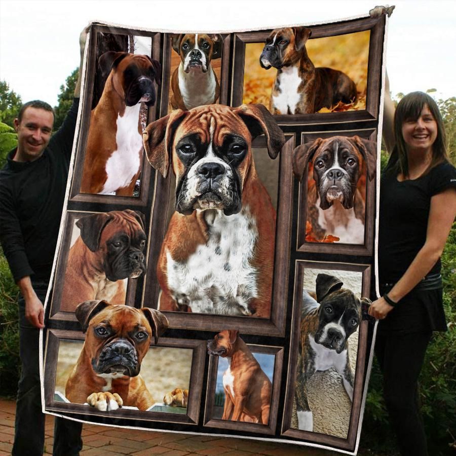 Boxer Dog Sherpa Fleece Blanket