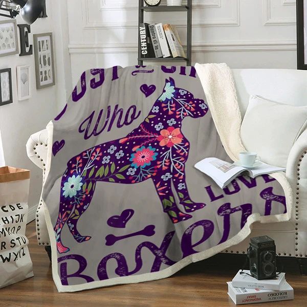 Boxer Dog Sherpa Fleece Blanket