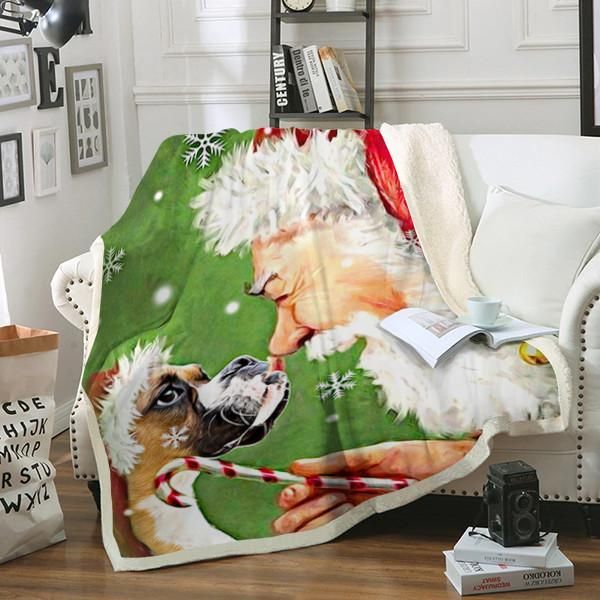 Boxer Dog Sherpa Fleece Blanket