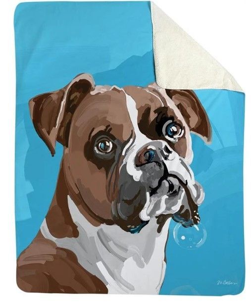 Boxer Dog Sherpa Fleece