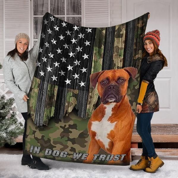 Boxer Dog Sherpa Fleece Blanket