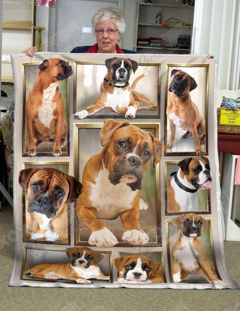 Boxer Dog Fleece Blanket