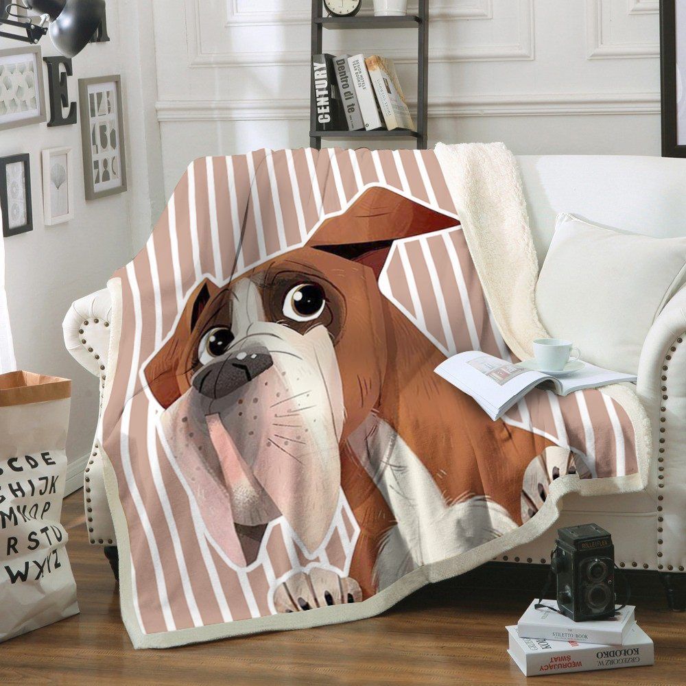 Boxer Dog Sherpa Fleece