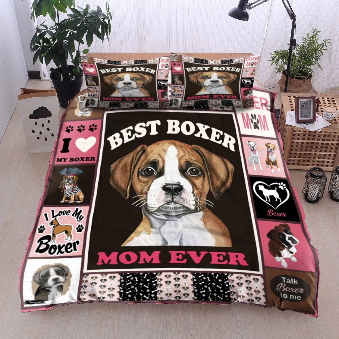 Boxer Dog Mom Bedding Set