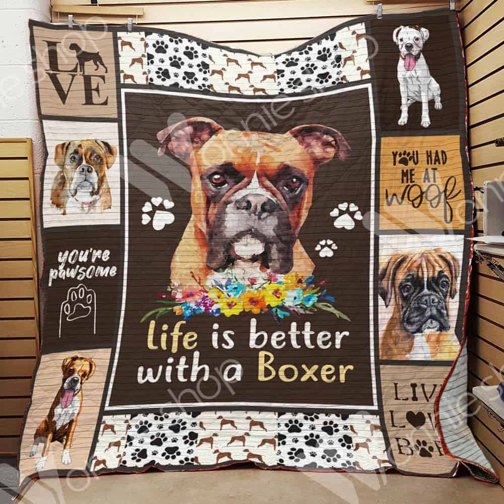 Boxer Dog Quilt Blanket DHC01021028TD