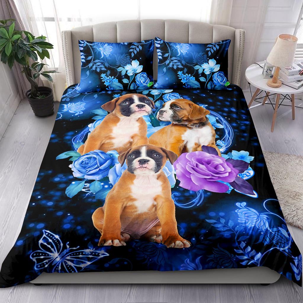 Boxer Flowers Bedding Set