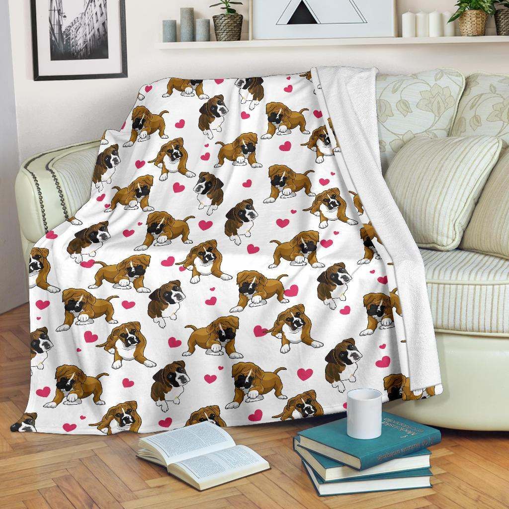Boxer Heart Blanket