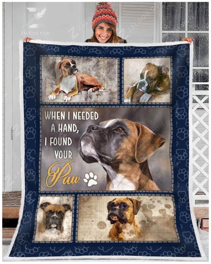 Boxer – I Found Your Paw Fleece Blanket