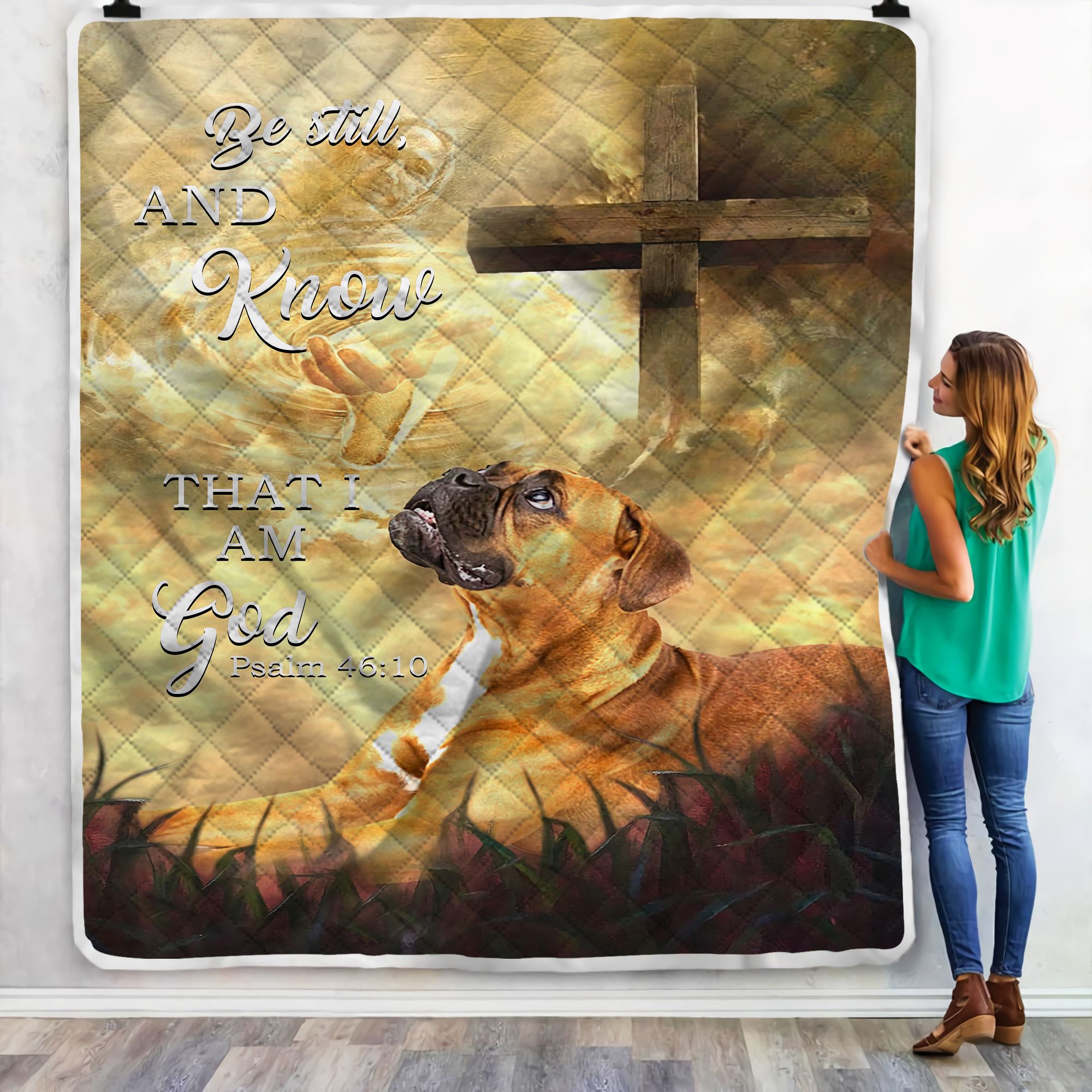 Boxer Take My Hand Jesus Fleece Blanket