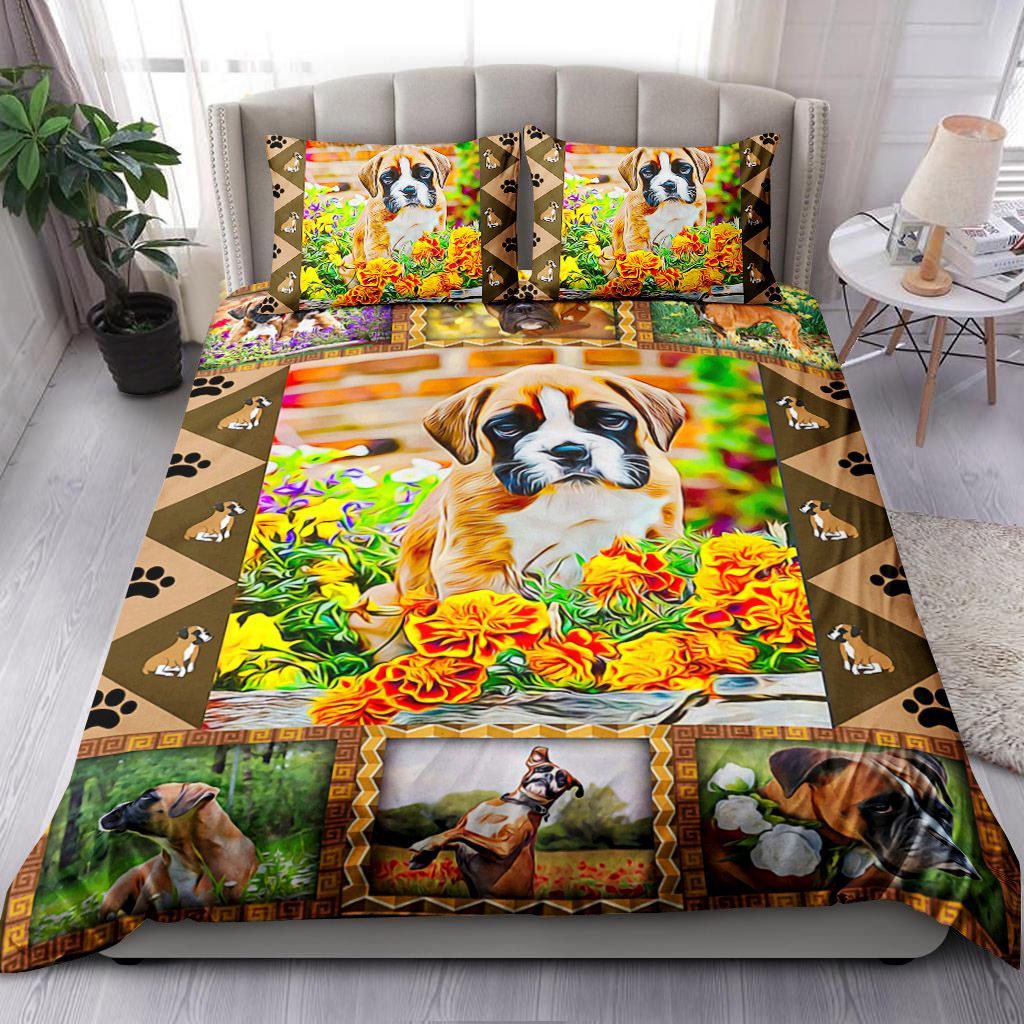 Boxer Triangles Bedding Set