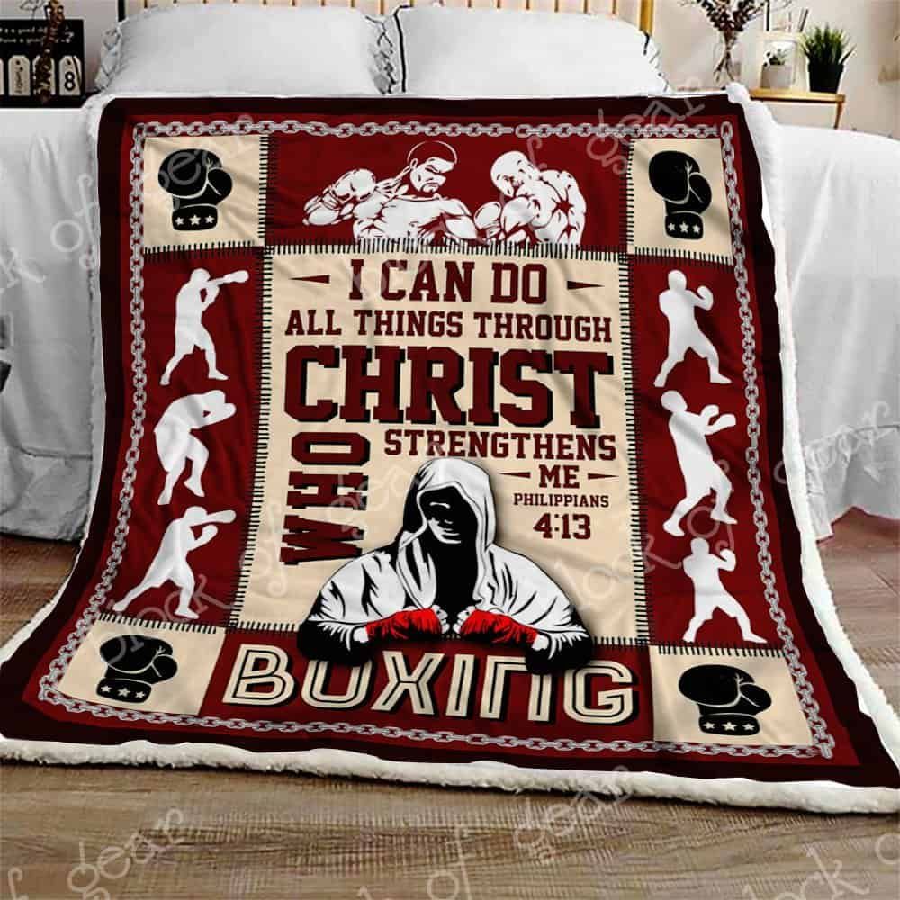 Boxing My Love My Passion Fleece Blanket