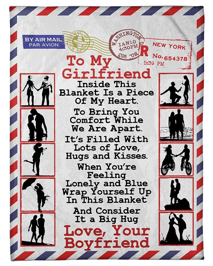Boyfriend To Girlfriend Inside This Blanket Is A Piece Of My Heart Fleece Blanket Fleece Blanket