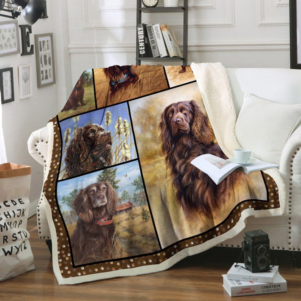 Boykin Spaniel Dog Sherpa Fleece Blanket