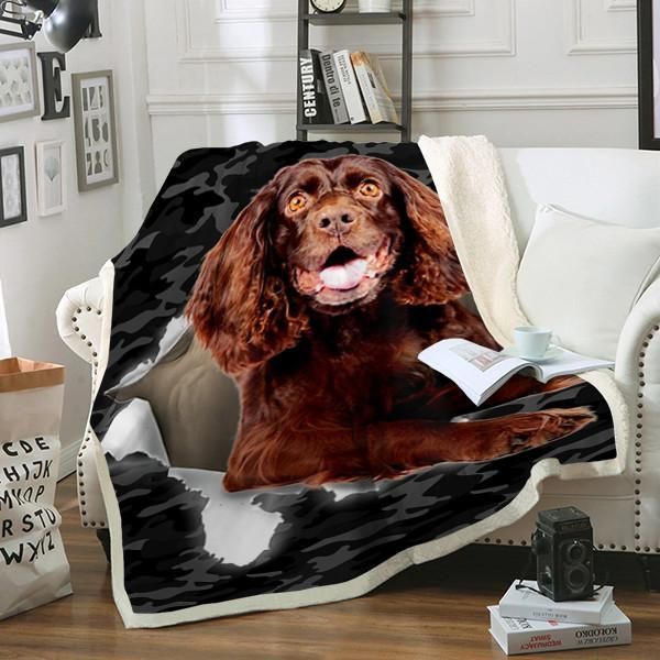 Boykin Spaniel Dog Sherpa Fleece Blanket
