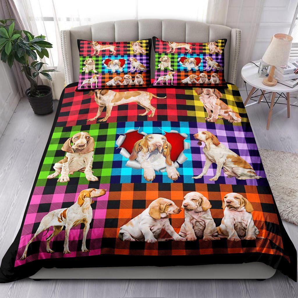 Bracco Italiano Plaid Bedding Set