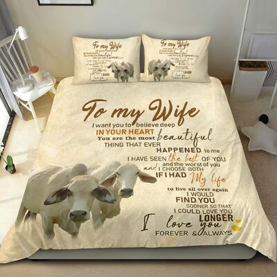 Brahman Cow To My Wife Bedding Set