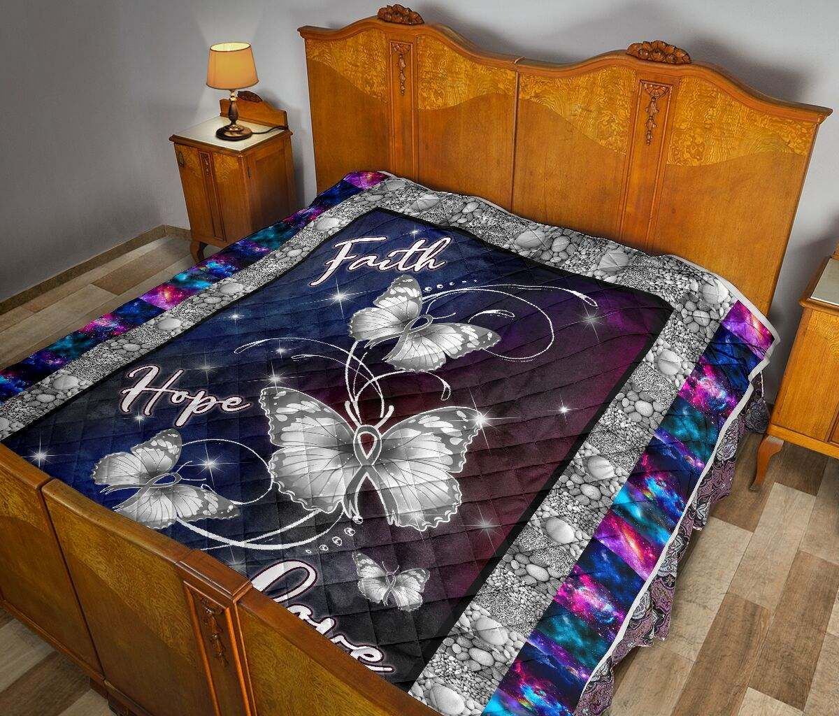Brain Cancer Butterfly Color Quilt DHC281111262DD