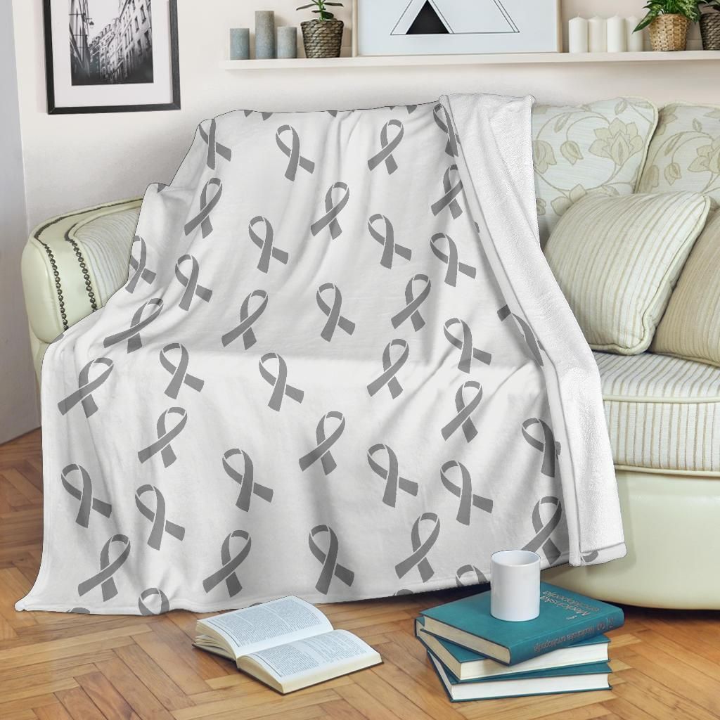 Brain Cancer Pattern Sherpa Fleece Blanket