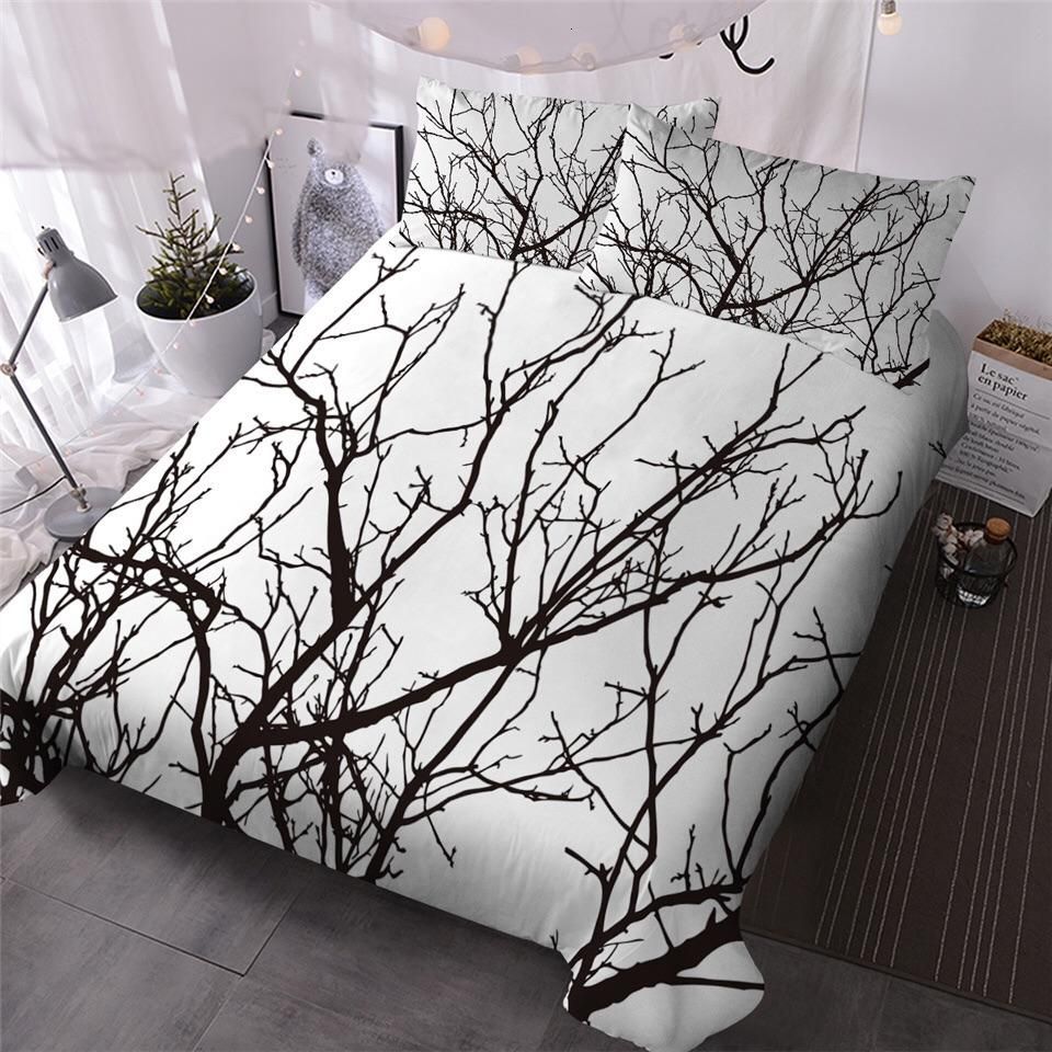 Branches White Bedding Set