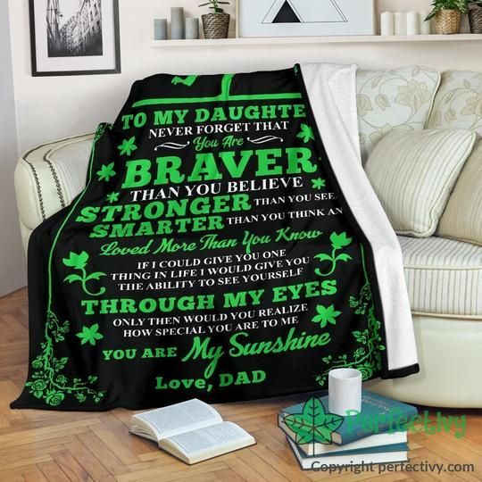 Braver Daughter Sherpa Fleece Blanket