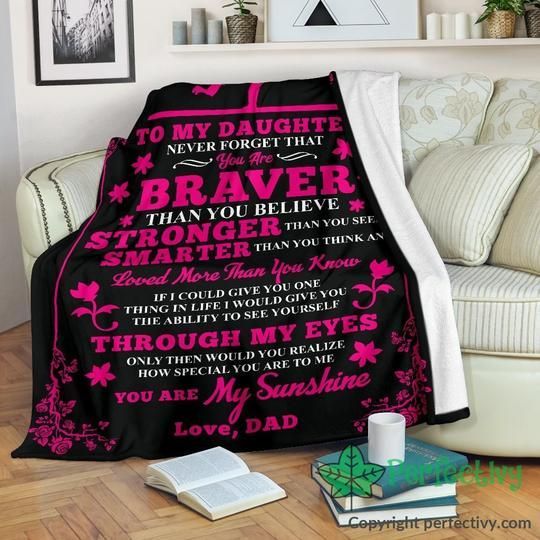 Braver Daughter Sherpa Fleece Blanket
