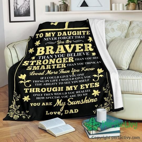 Braver Daughter Sherpa Fleece Blanket