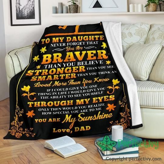 Braver Daughter Sherpa Fleece Blanket