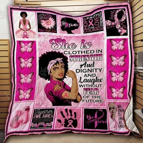 Breast Cancer Awareness Black Woman CL18100113MDQ Quilt Blanket