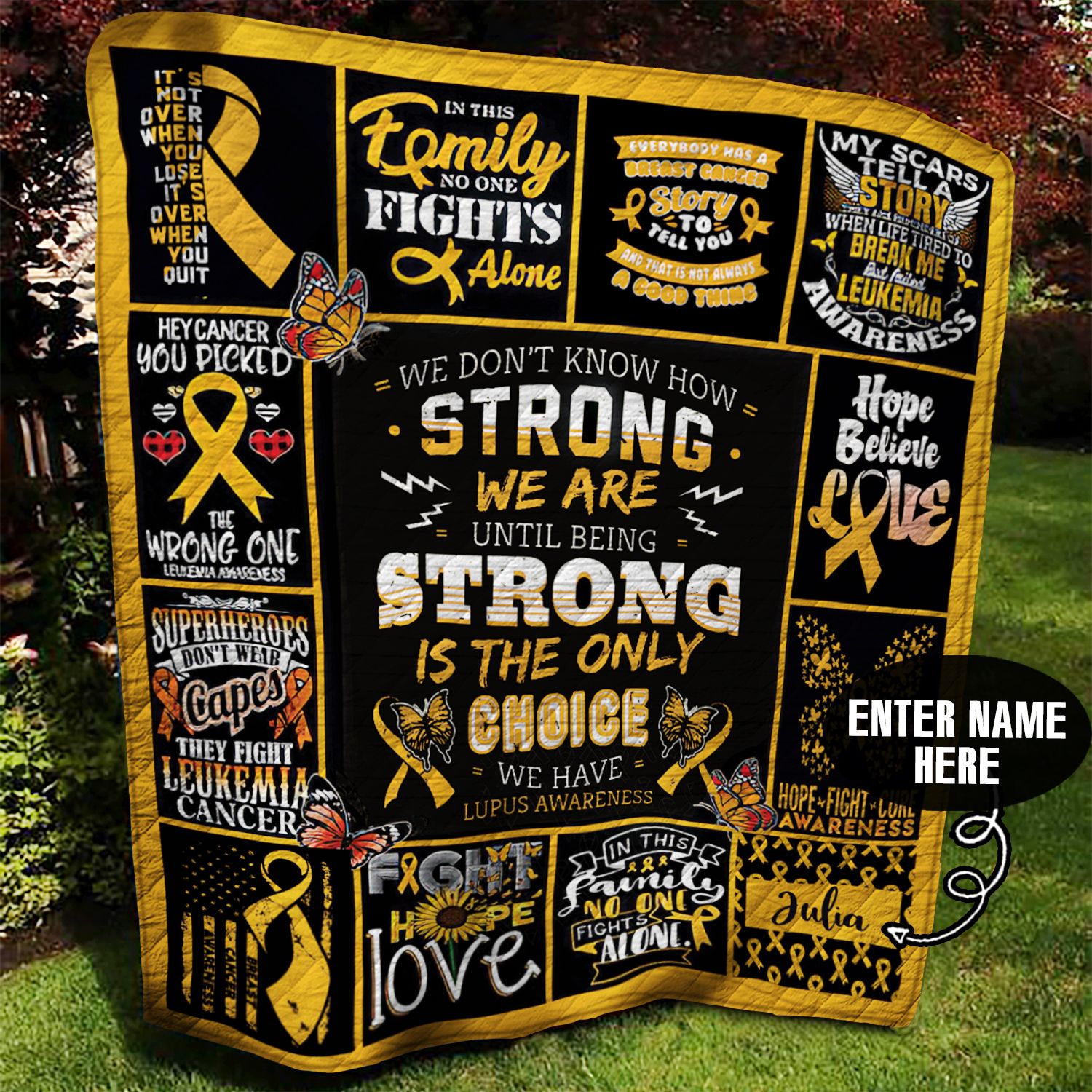 Breast cancer awareness Personalized Quilt Blanket DTH160603HD