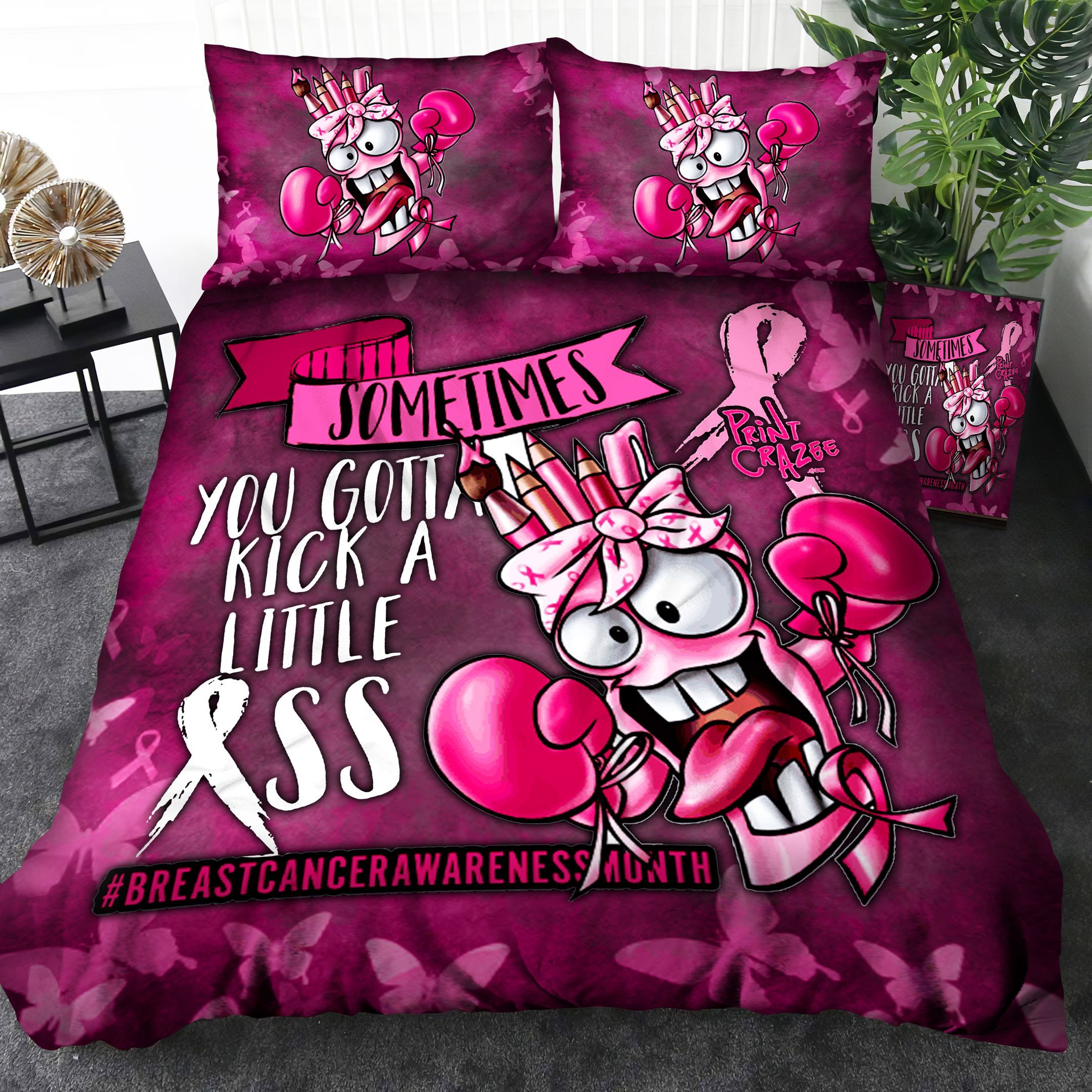 Breast Cancer Bedding Set