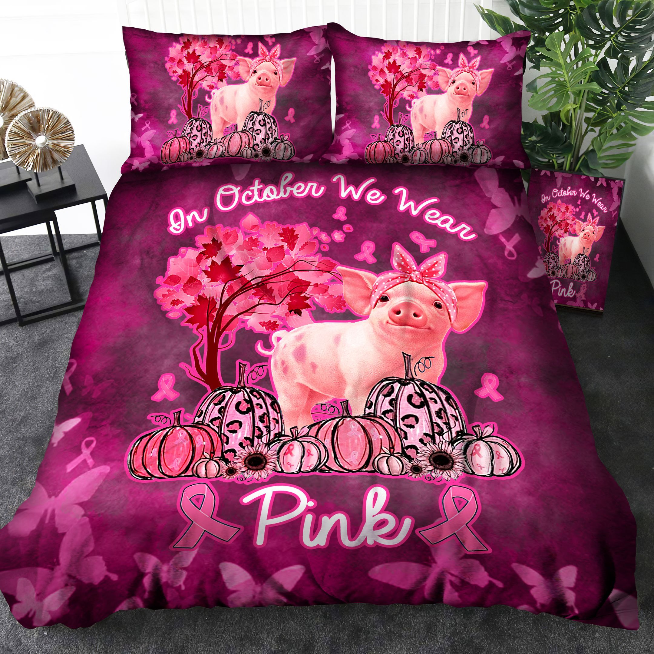 Breast Cancer Bedding Set