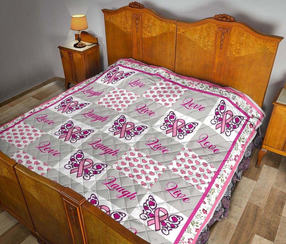 Breast Cancer Pattern Pixel Quilt DHC281111273DD