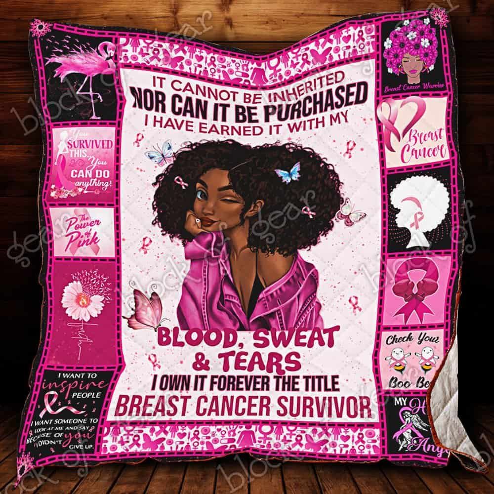 Breast Cancer Survivor Black Woman GS-CL-NT2810 Quilt Blanket