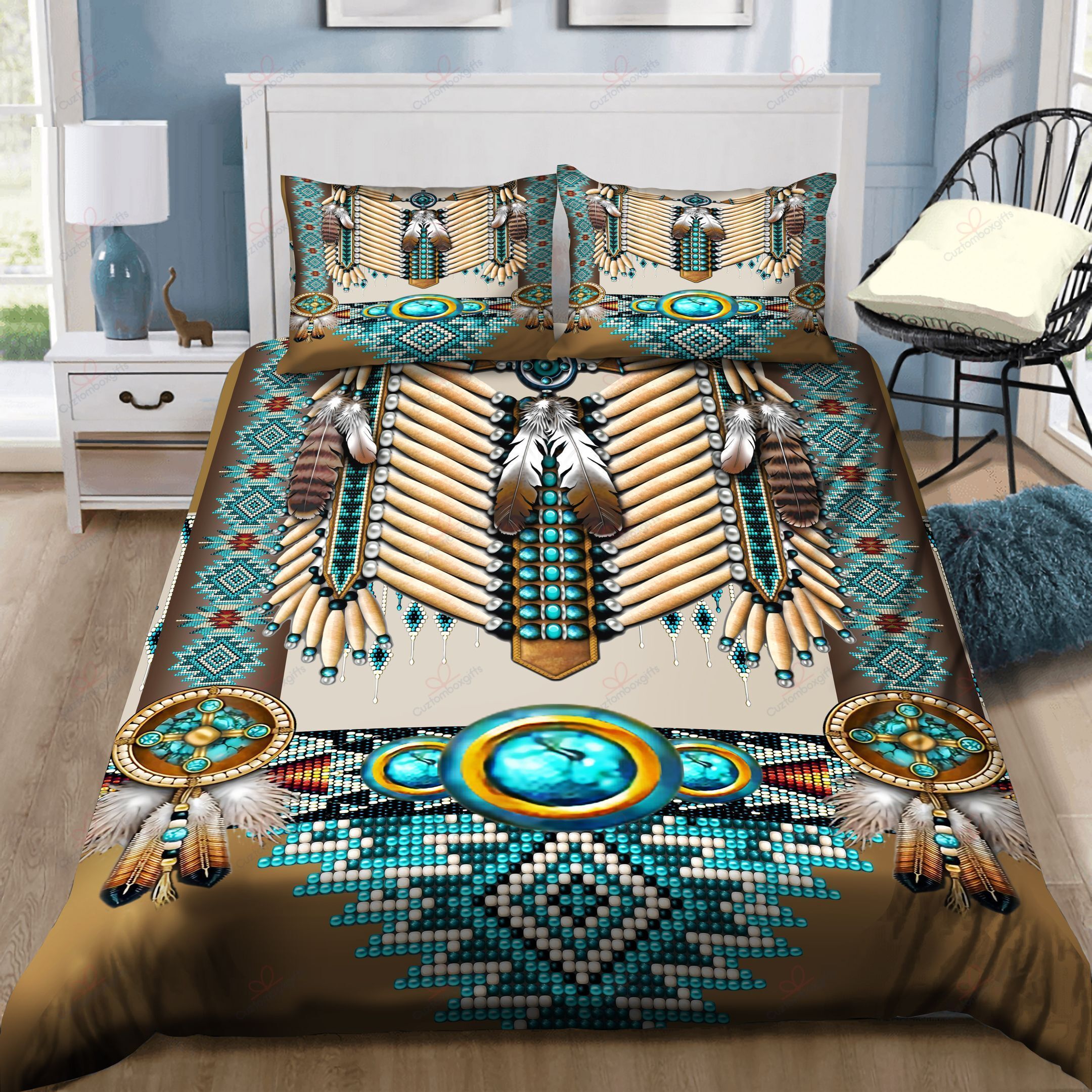 Breastplate Native American Bedding Set