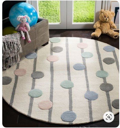 Brenner Hand Tufted Wool Multi Colored Round Carpet