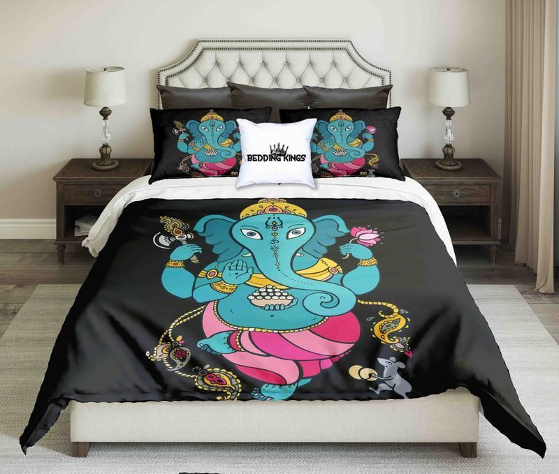 Bright Colour Elephant Bohemian Bedding Set